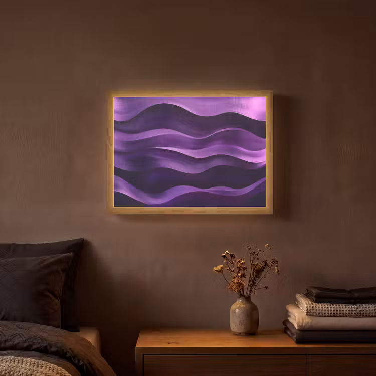 Lightbox - Wandlamp - Golven - Abstract - Paars — 3