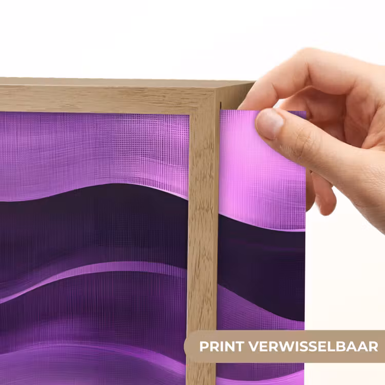 Lightbox - Wandlamp - Golven - Abstract - Paars — 5