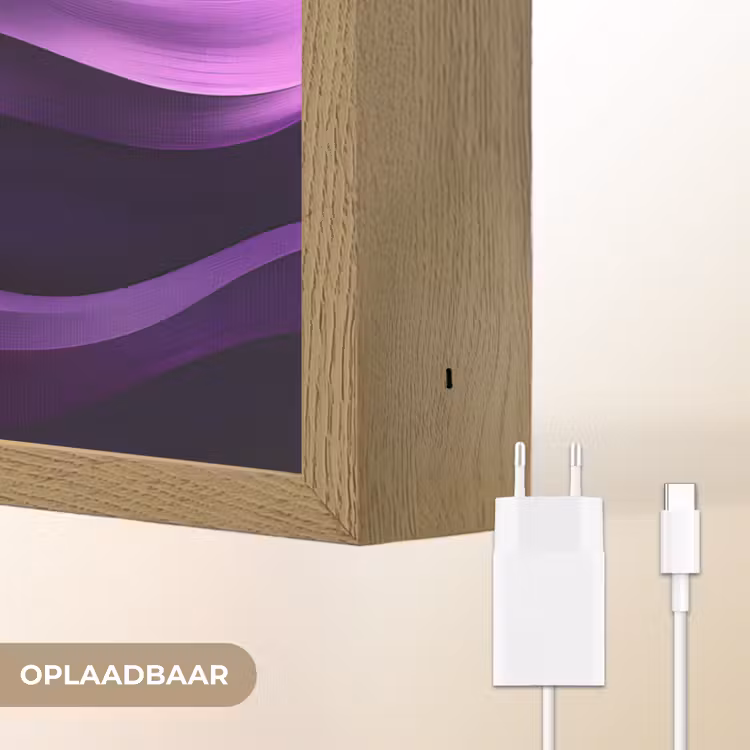 Lightbox - Wandlamp - Golven - Abstract - Paars — 7