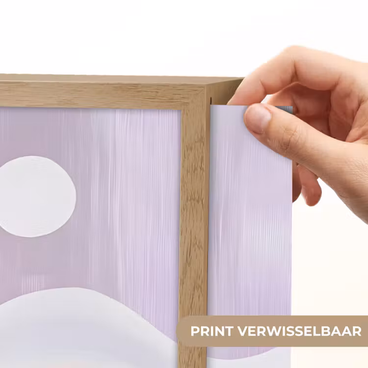 Lightbox - Wandlamp - Golven - Heuvels - Abstract - Paars — 5