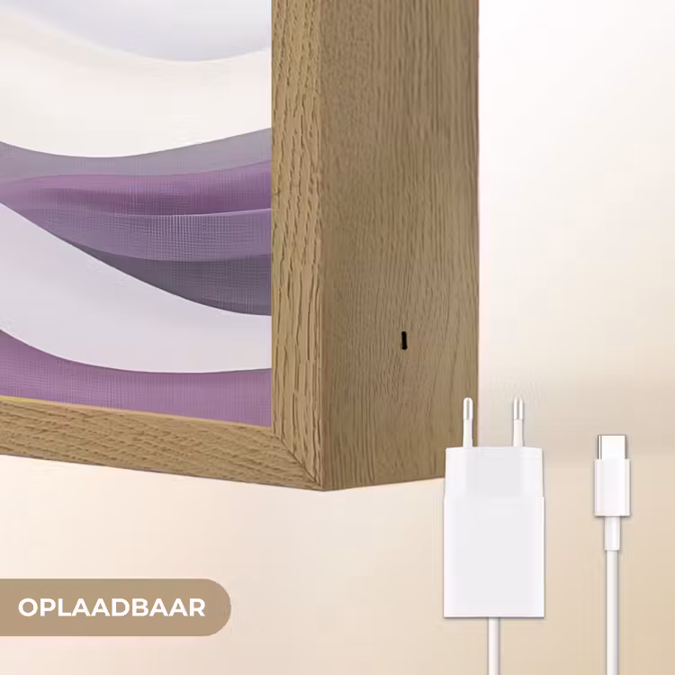 Lightbox - Wandlamp - Golven - Heuvels - Abstract - Paars — 7