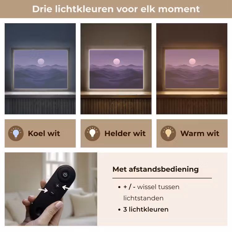 Lightbox - Wandlamp - Heuvels - Paars - Mist - Zon — 8