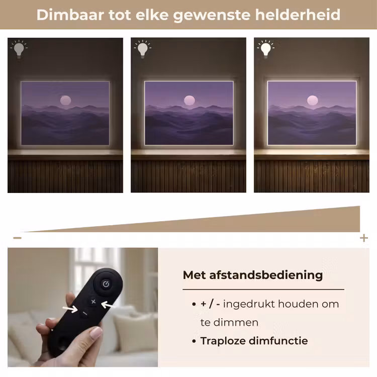 Lightbox - Wandlamp - Heuvels - Paars - Mist - Zon — 9