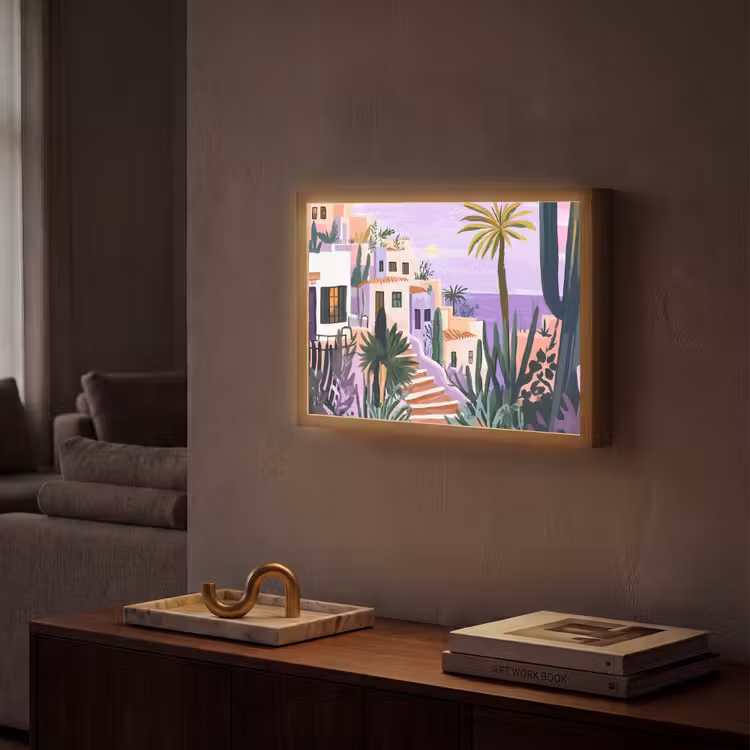 Lightbox - Wandlamp - Huizen - Minimalistisch - Palmbomen - Kust — 2