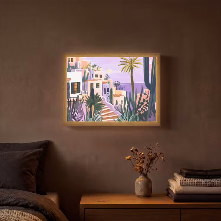 Lightbox - Wandlamp - Huizen - Minimalistisch - Palmbomen - Kust — 3