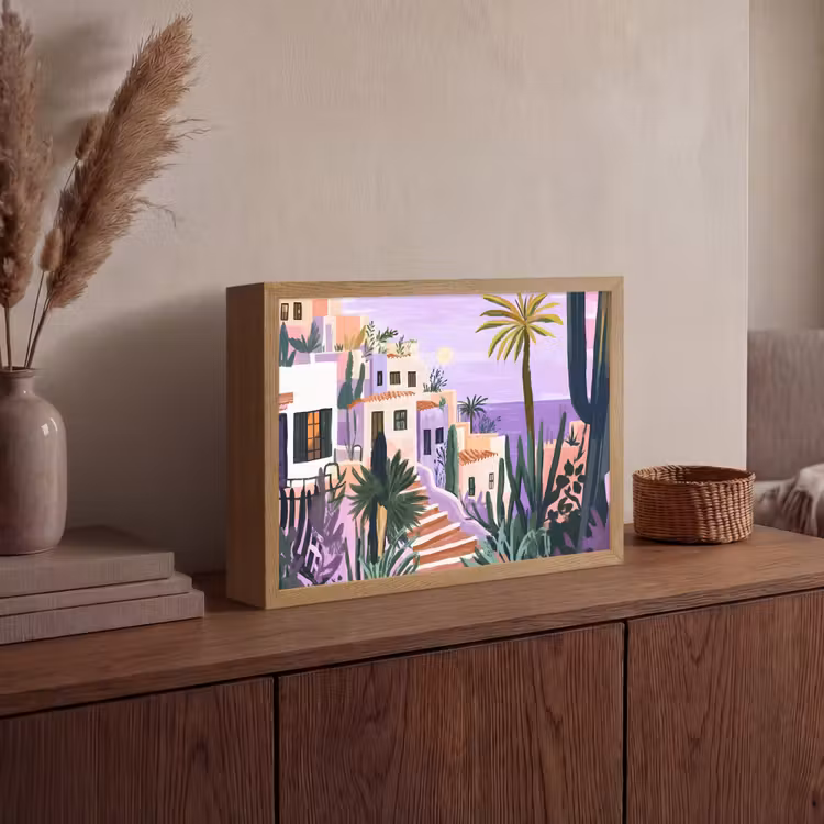 Lightbox - Wandlamp - Huizen - Minimalistisch - Palmbomen - Kust — 4