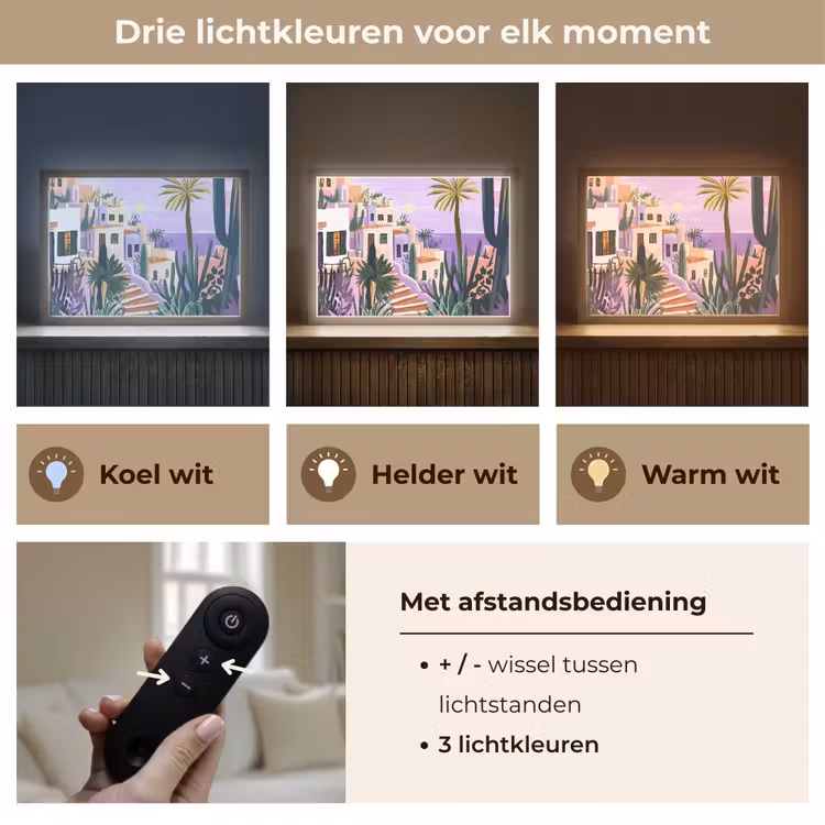 Lightbox - Wandlamp - Huizen - Minimalistisch - Palmbomen - Kust — 8