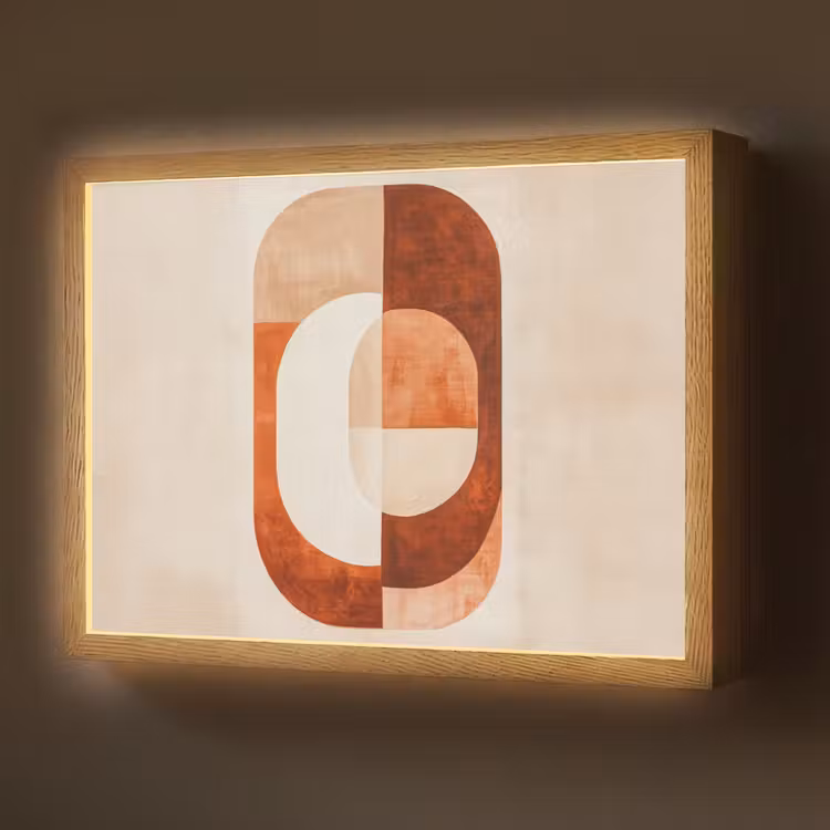 Lightbox - Wandlamp - Illustratie - Abstract - Vormen - Rood — 1