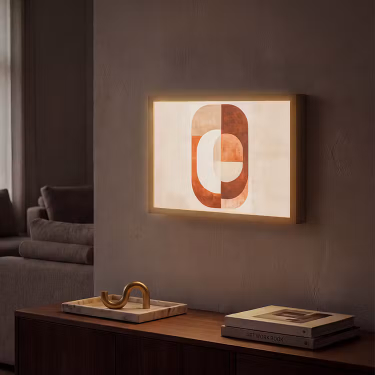 Lightbox - Wandlamp - Illustratie - Abstract - Vormen - Rood — 2