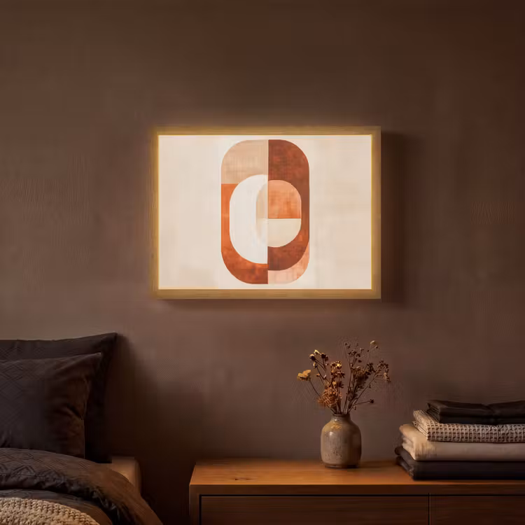 Lightbox - Wandlamp - Illustratie - Abstract - Vormen - Rood — 3
