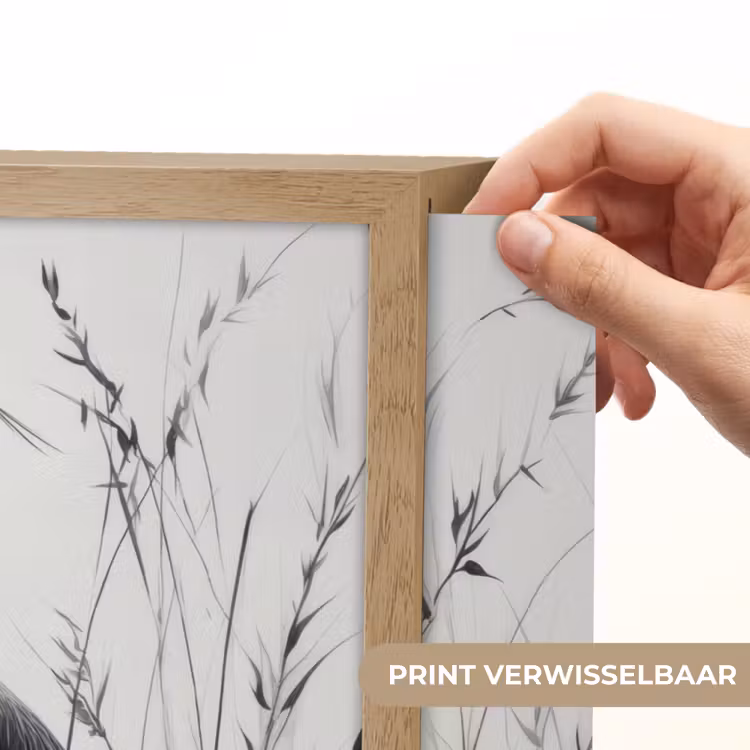 Lightbox - Wandlamp - Kraanvogels - Gras - Hartvorm - Zwart — 5