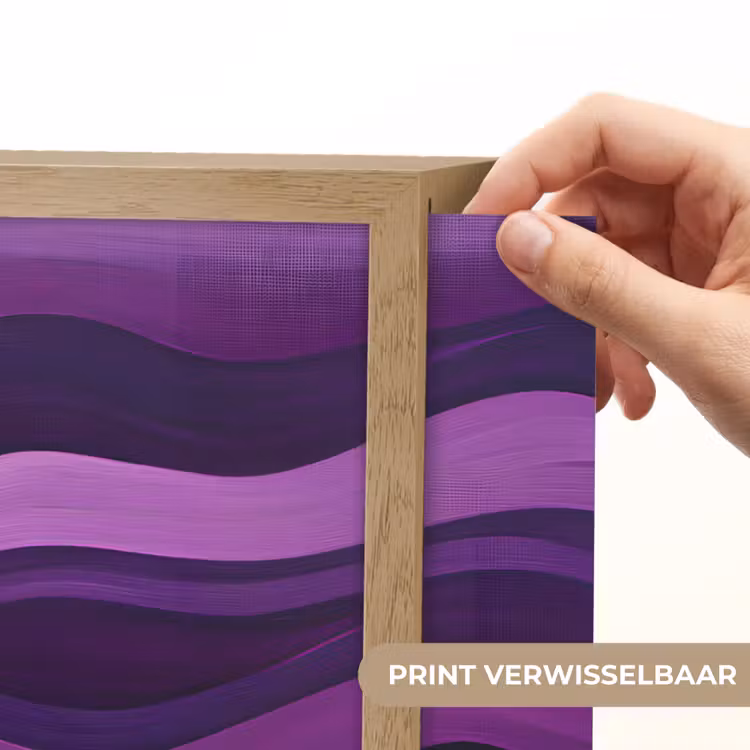 Lightbox - Wandlamp - Lijnen - Golven - Paars - Abstract — 5