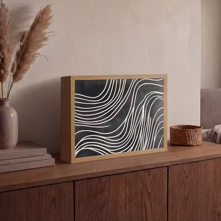 Lightbox - Wandlamp - Lijnen - Patroon - Abstract - Wit — 4