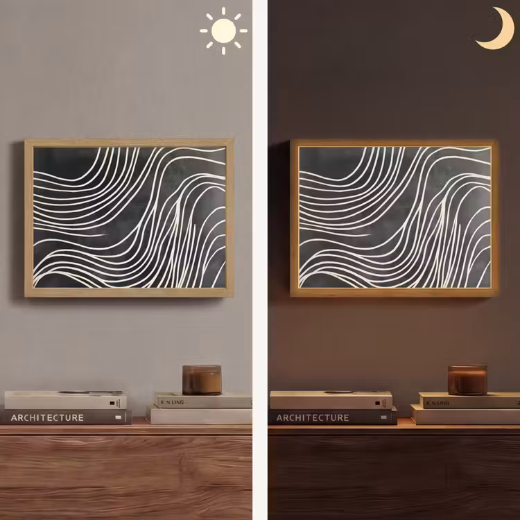 Lightbox - Wandlamp - Lijnen - Patroon - Abstract - Wit — 6
