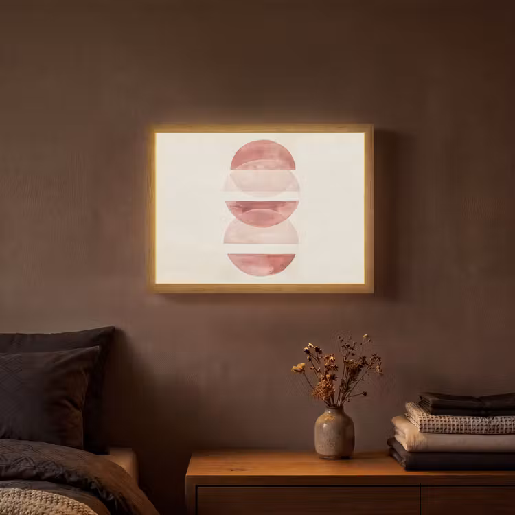 Lightbox - Wandlamp - Minimalistisch - Cirkels - Roze — 3