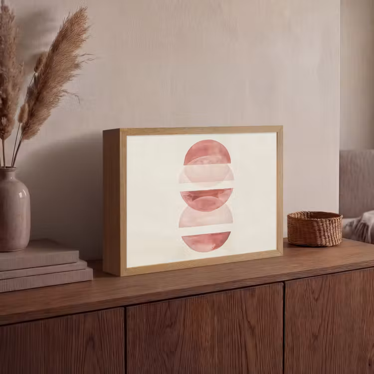 Lightbox - Wandlamp - Minimalistisch - Cirkels - Roze — 4