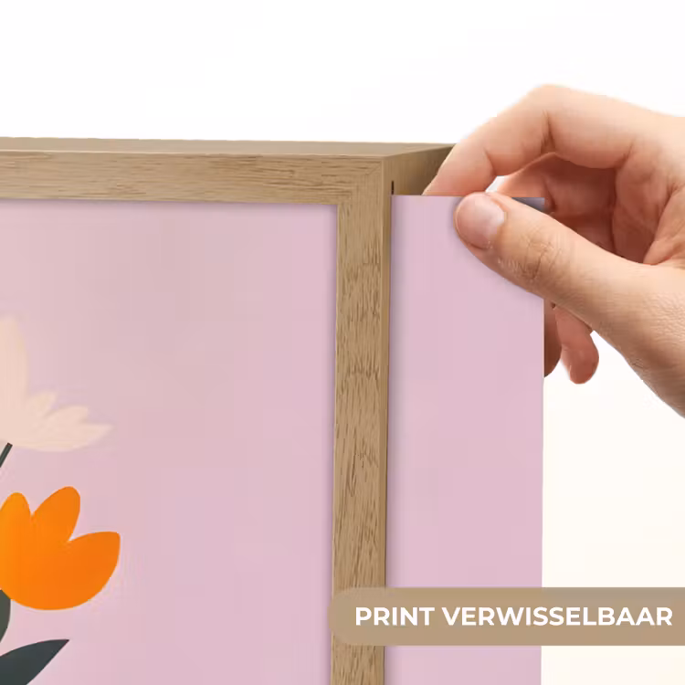 Lightbox - Wandlamp - Tulpen - Vaas - Strepen - Paars — 5