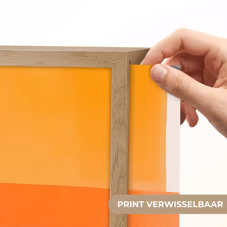 Lightbox - Wandlamp - Vlakken - Abstract - Rechthoekig - Oranje — 5