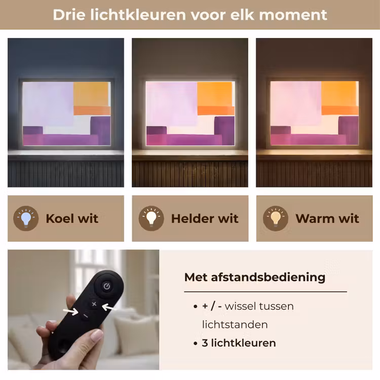 Lightbox - Wandlamp - Vlakken - Abstract - Rechthoekig - Oranje — 8