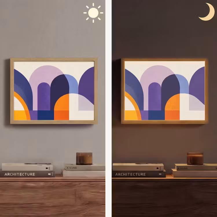 Lightbox - Wandlamp - Vormen - Abstract - Grafisch - Oranje — 6