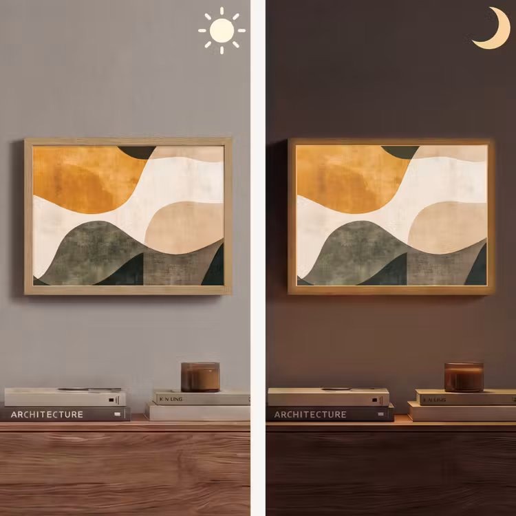 Lightbox - Wandlamp - Vormen - Okergeel - Abstract — 6