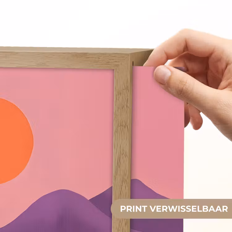 Lightbox - Wandlamp - Zon - Heuvels - Paars - Abstract — 5