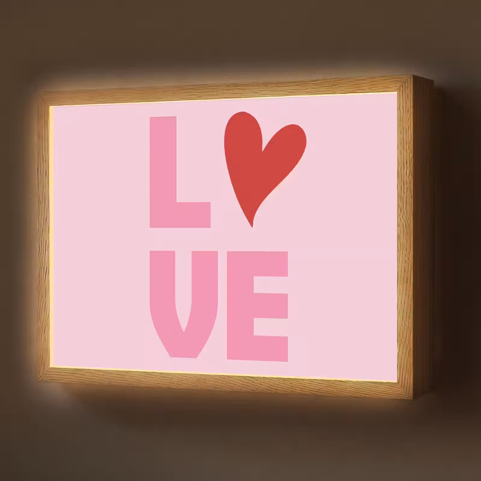 Lightbox - Wandlamp - Love - Roze - Hart - Valentijn — 1