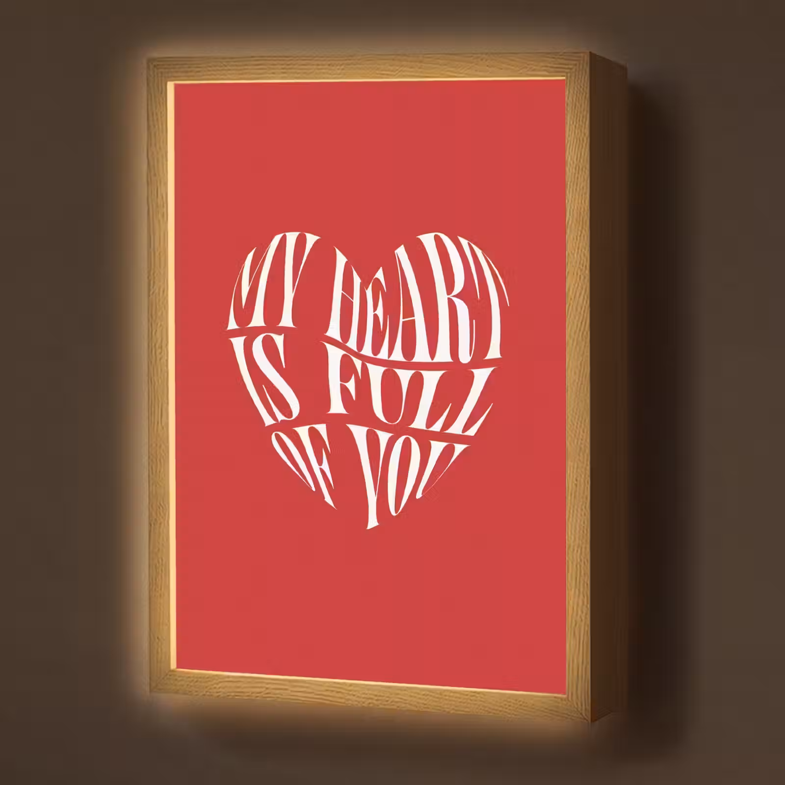 Lightbox - Wandlamp - Rood - Hart- Tekst - Valentijn — 1