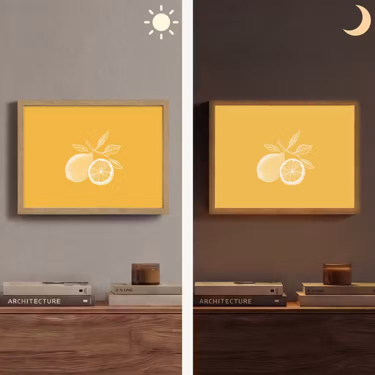 Lightbox - Wandlamp - Citroenen - Illustratie - Minimalistisch - Geel — 6