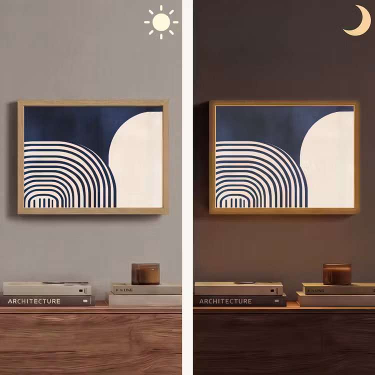 Lightbox - Wandlamp - Donkerblauw - Abstract - Lijnen — 6