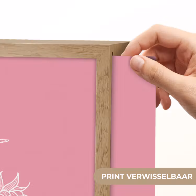 Lightbox - Wandlamp - Frambozen - Steel - Getekend - Roze — 5