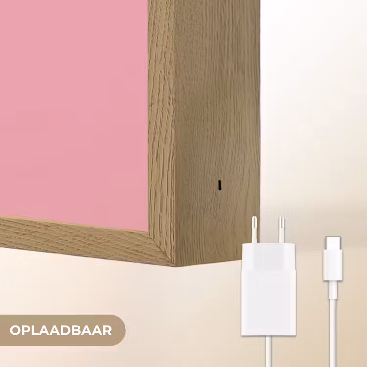 Lightbox - Wandlamp - Frambozen - Steel - Getekend - Roze — 7