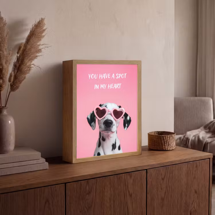 Lightbox - Wandlamp - Hartjes - Hond - Valentijn - Roze — 4