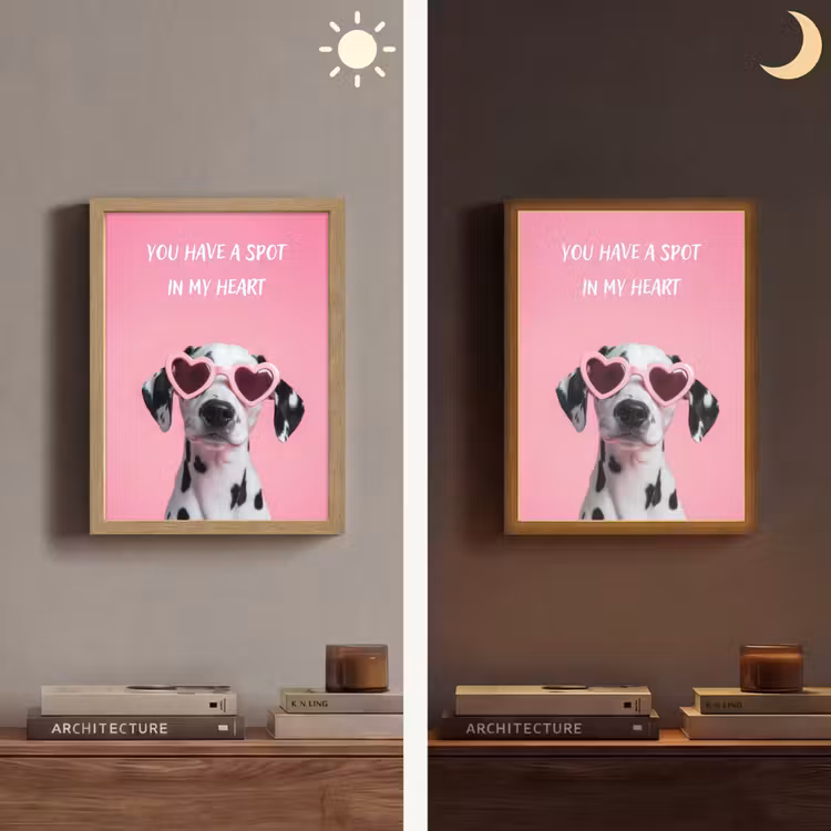 Lightbox - Wandlamp - Hartjes - Hond - Valentijn - Roze — 5