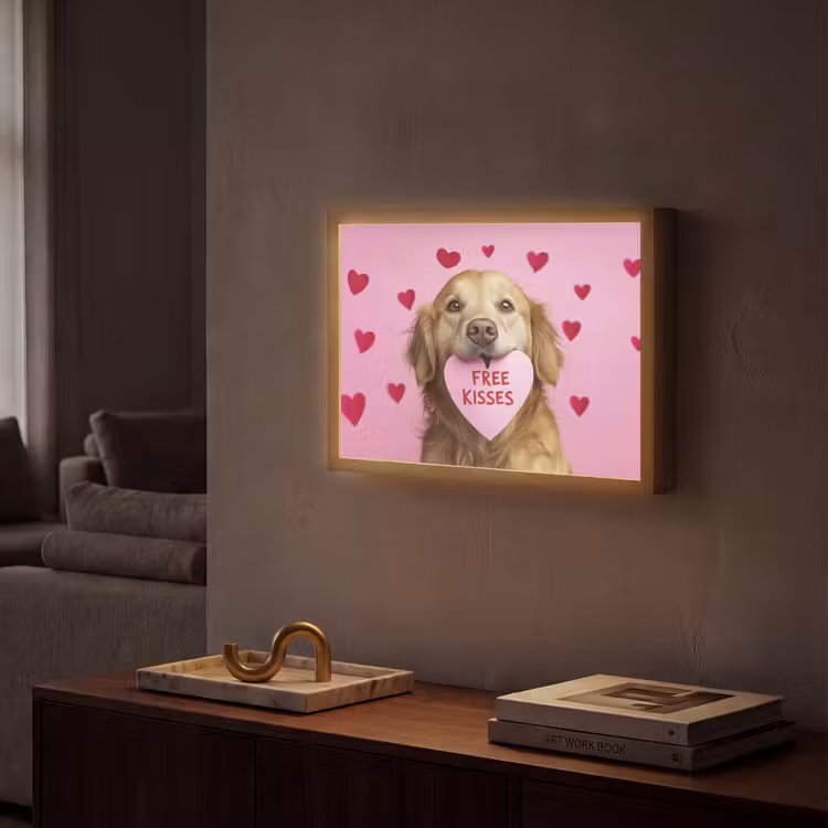 Lightbox - Wandlamp - Hond - Kiss- Valentijn - Hartjes — 2