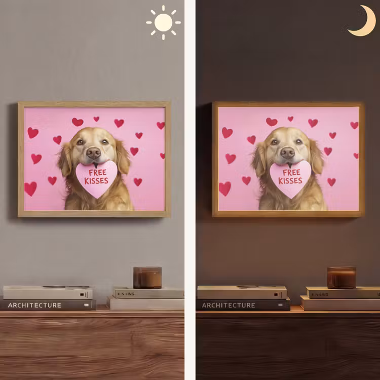 Lightbox - Wandlamp - Hond - Kiss- Valentijn - Hartjes — 6
