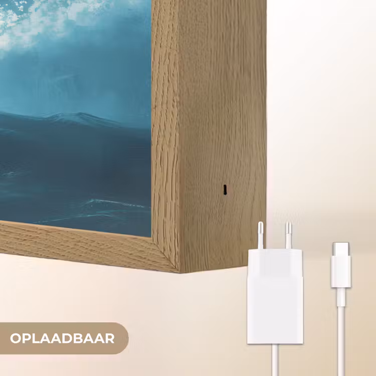 Lightbox - Wandlamp - Kitesurfer - Oranje - Zee - Lucht — 7