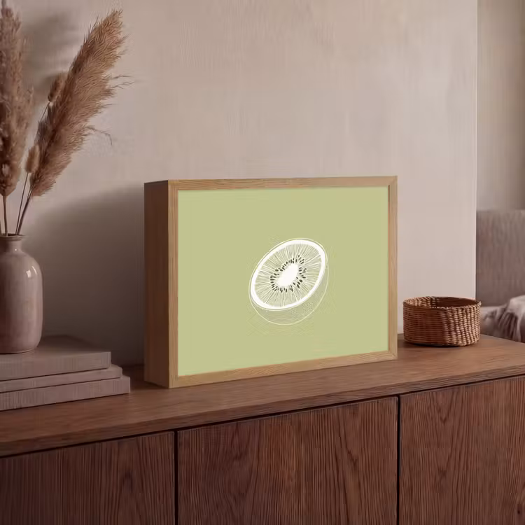 Lightbox - Wandlamp - Kiwi - Lijntekening - Minimalistisch - Groen — 4
