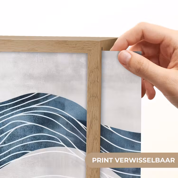 Lightbox - Wandlamp - Lijnen - Golven - Abstract - Blauw — 5