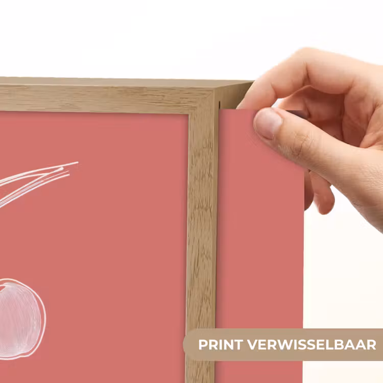 Lightbox - Wandlamp - Lijnillustratie - Kersen - Tak - Wit — 5