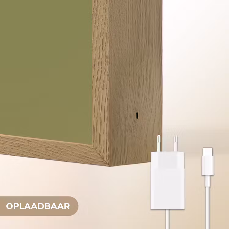 Lightbox - Wandlamp - Lijntekening - Appel - Olijfgroen - Blaadje — 7