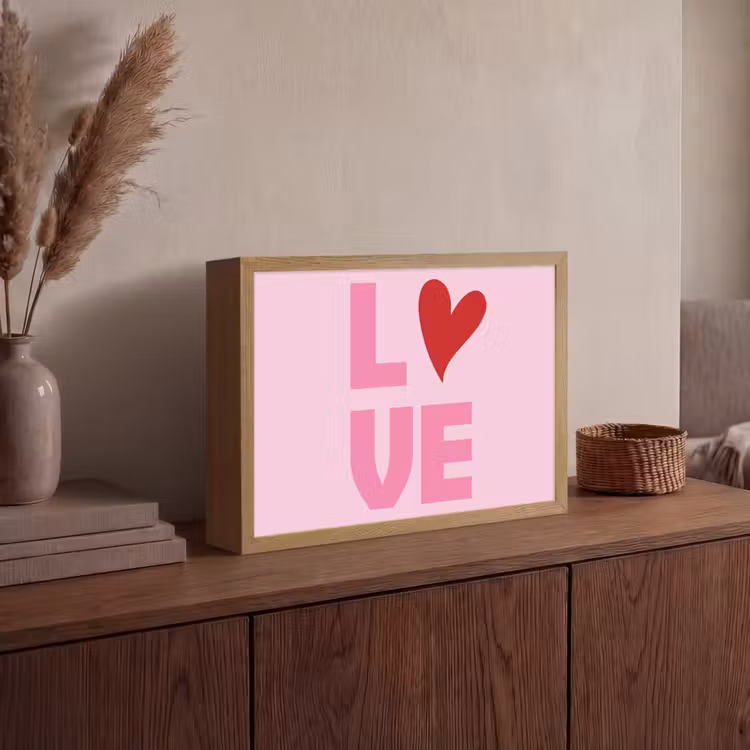 Lightbox - Wandlamp - Love - Roze - Hart - Valentijn — 4