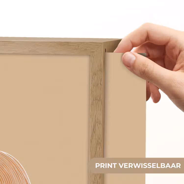Lightbox - Wandlamp - Perzik - Lijntekening - Pit - Beige — 5