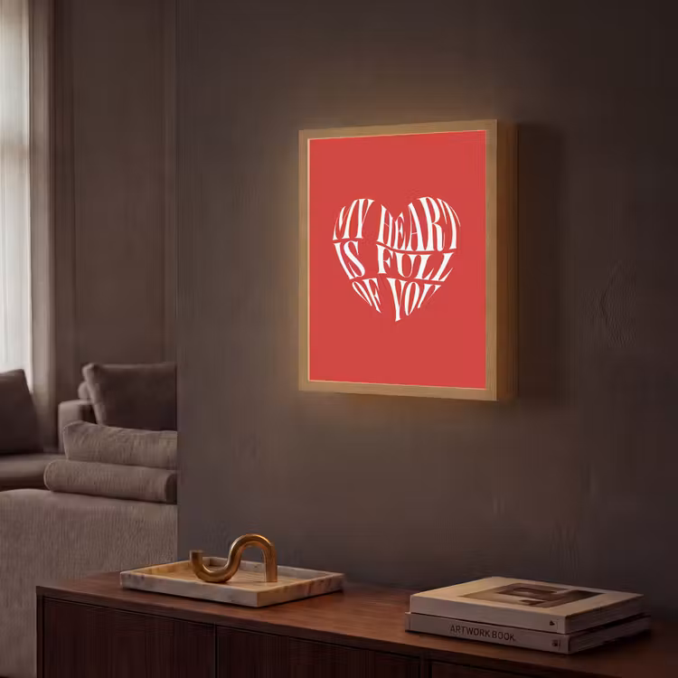 Lightbox - Wandlamp - Rood - Hart- Tekst - Valentijn — 2