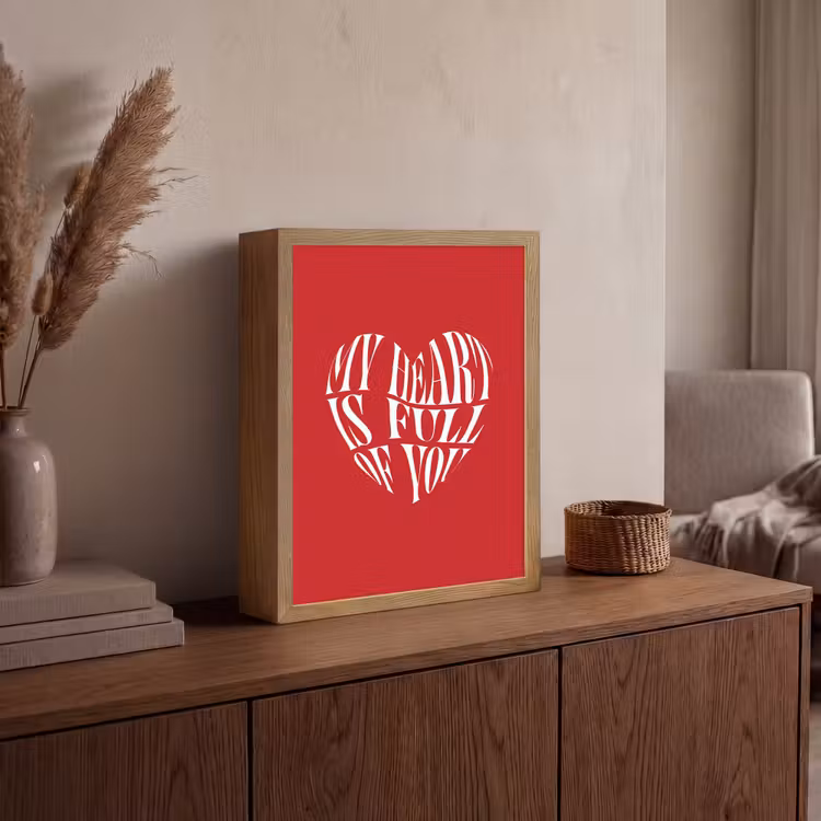 Lightbox - Wandlamp - Rood - Hart- Tekst - Valentijn — 4