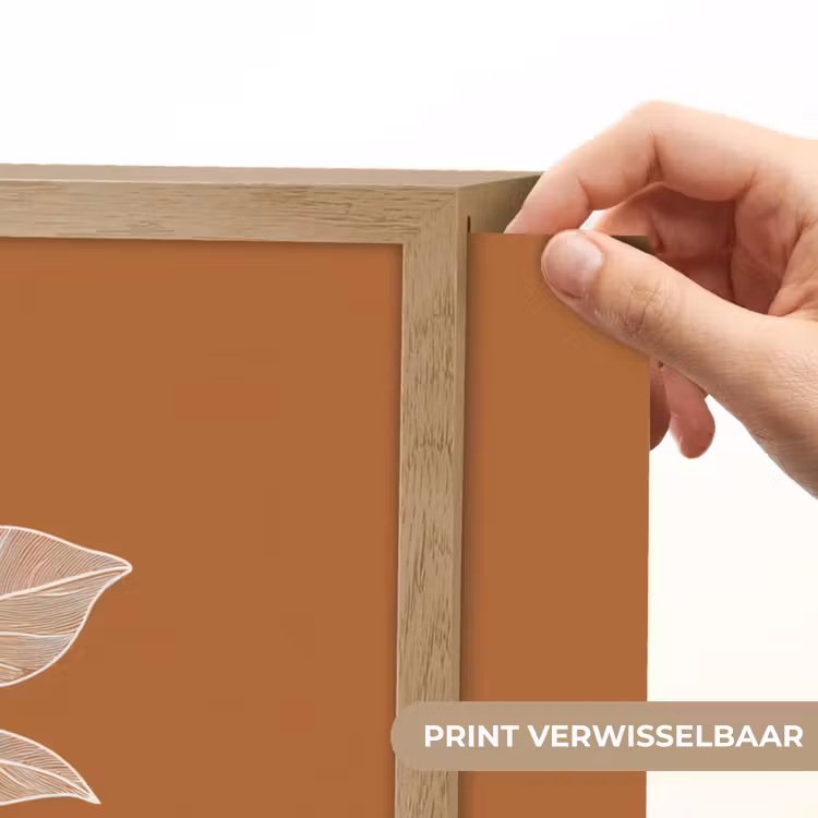 Lightbox - Wandlamp - Sinaasappel - Getekend - Bladeren - Bruin — 5