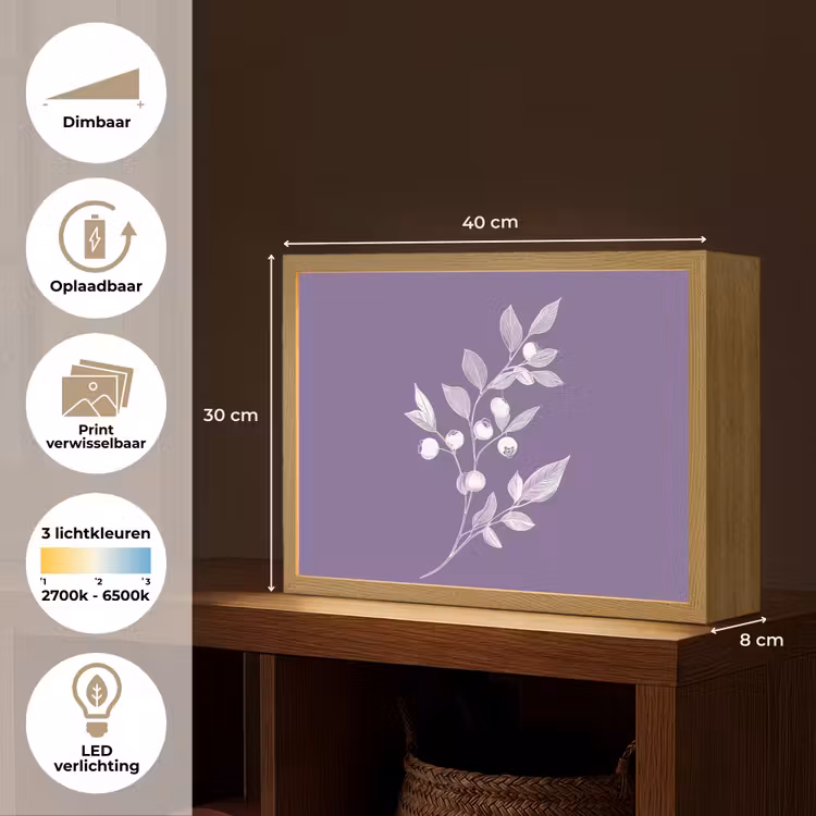 Lightbox - Wandlamp - Tak - Sierlijk - Bladeren - Minimalistisch — 10