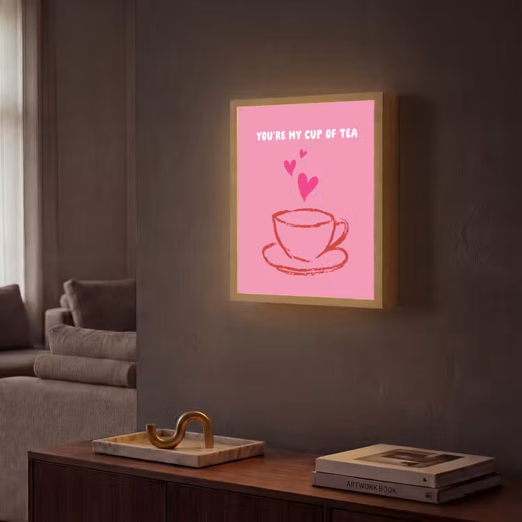 Lightbox - Wandlamp - Thee - Roze - Valentijn - Tekst — 2