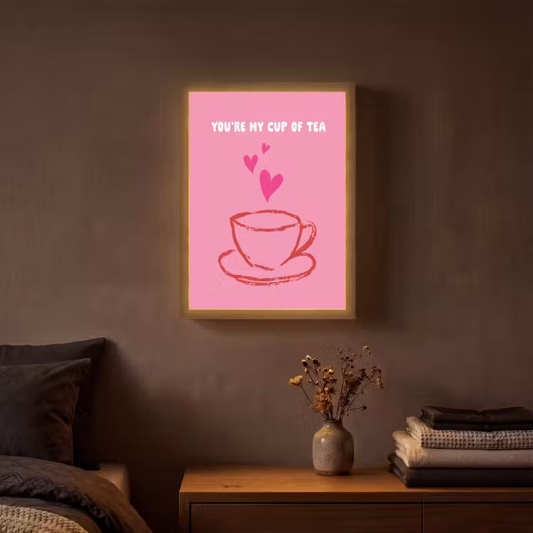 Lightbox - Wandlamp - Thee - Roze - Valentijn - Tekst — 3