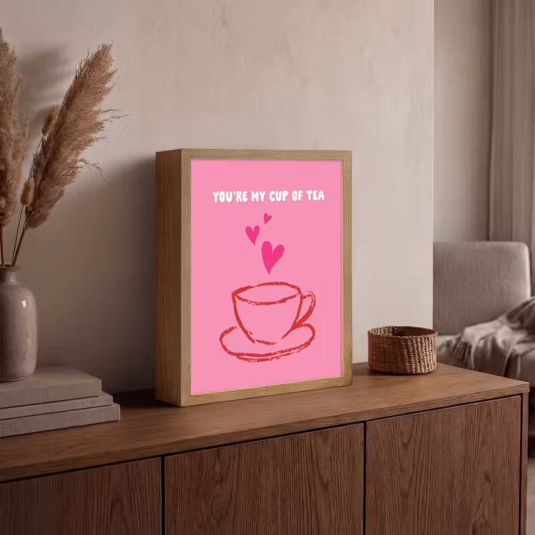 Lightbox - Wandlamp - Thee - Roze - Valentijn - Tekst — 4